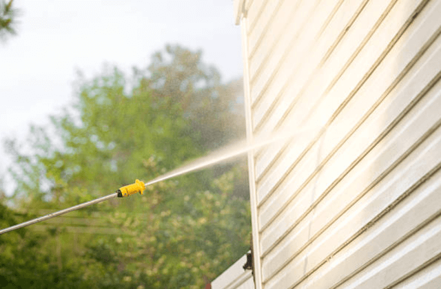 power wash home siding